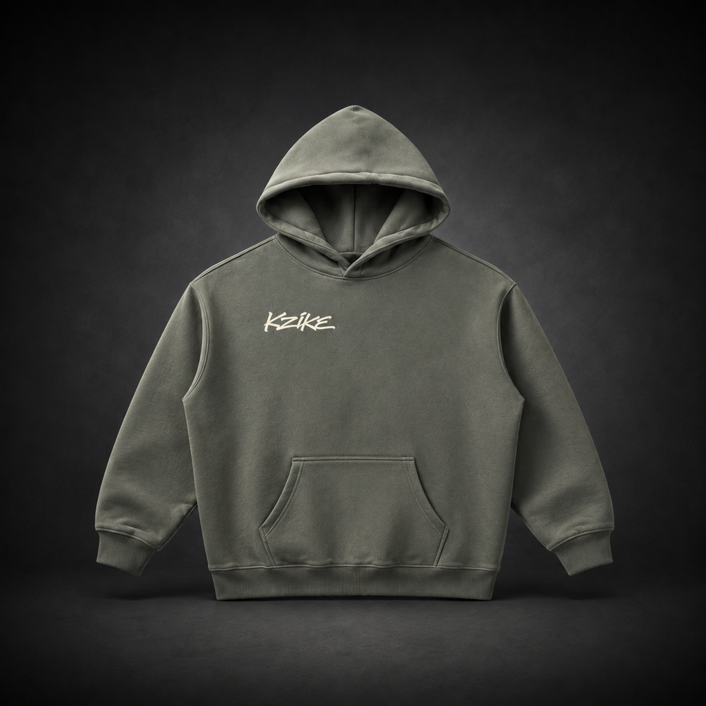 KZIKE CORE OVERSIZED FLEECE HOODIE - GREY