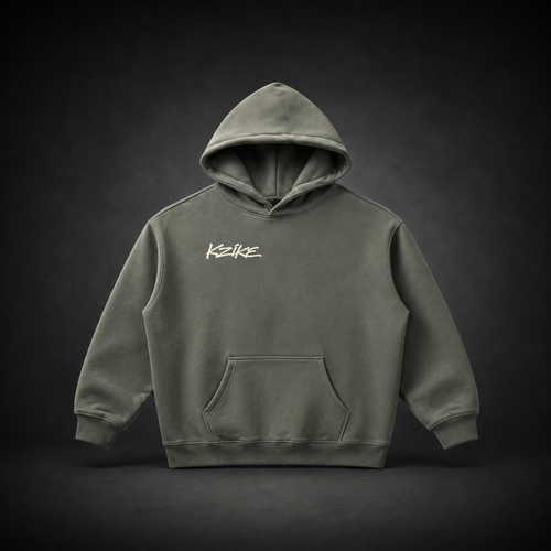 KZIKE CORE OVERSIZED FLEECE HOODIE - GREY