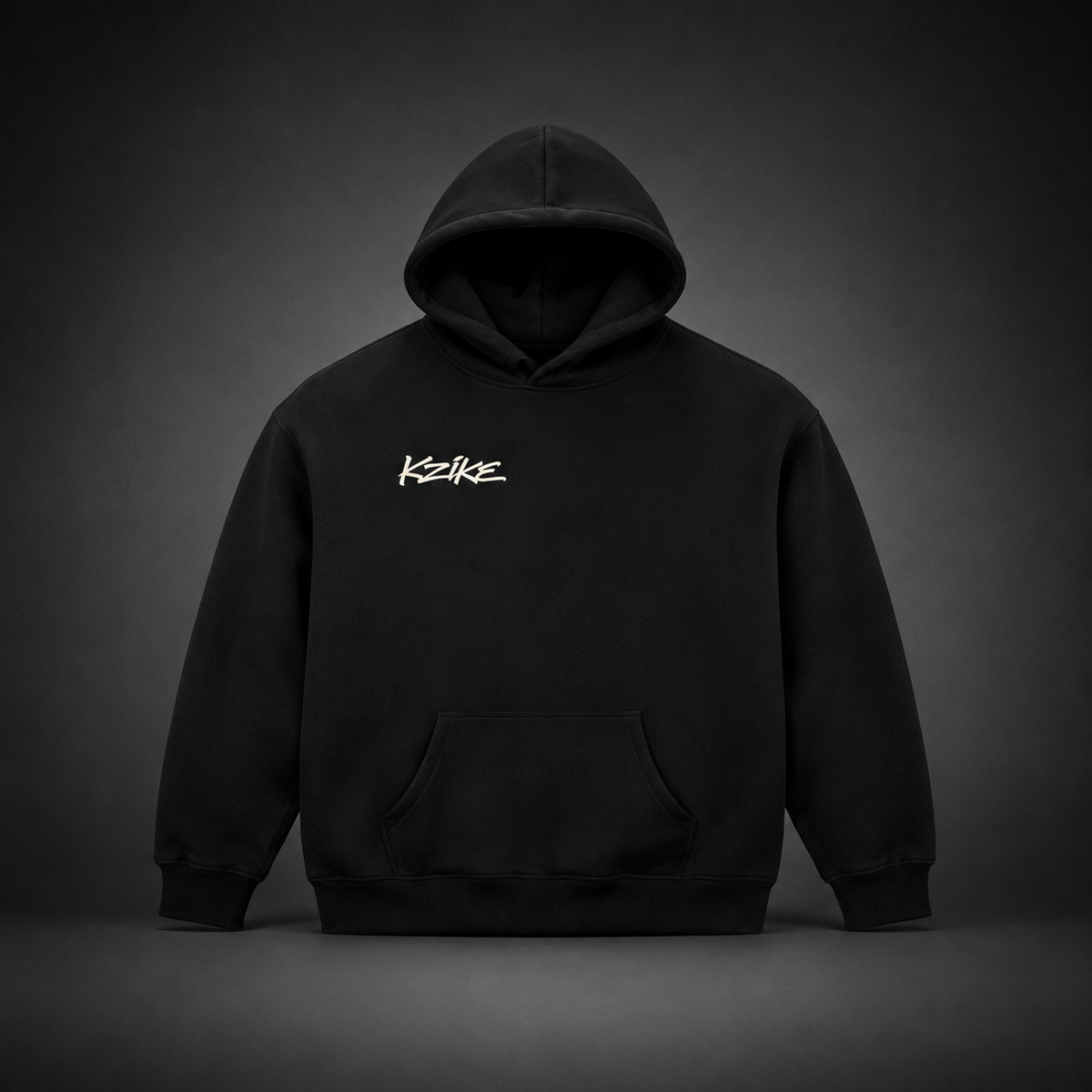 KZIKE CORE OVERSIZED FLEECE HOODIE - BLACK
