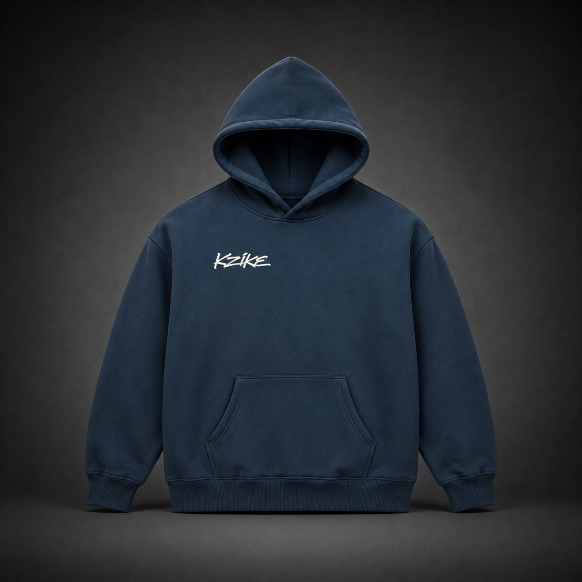 KZIKE CORE OVERSIZED FLEECE HOODIE - NAVY
