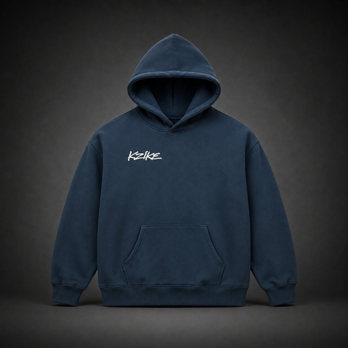 KZIKE CORE OVERSIZED FLEECE HOODIE - NAVY
