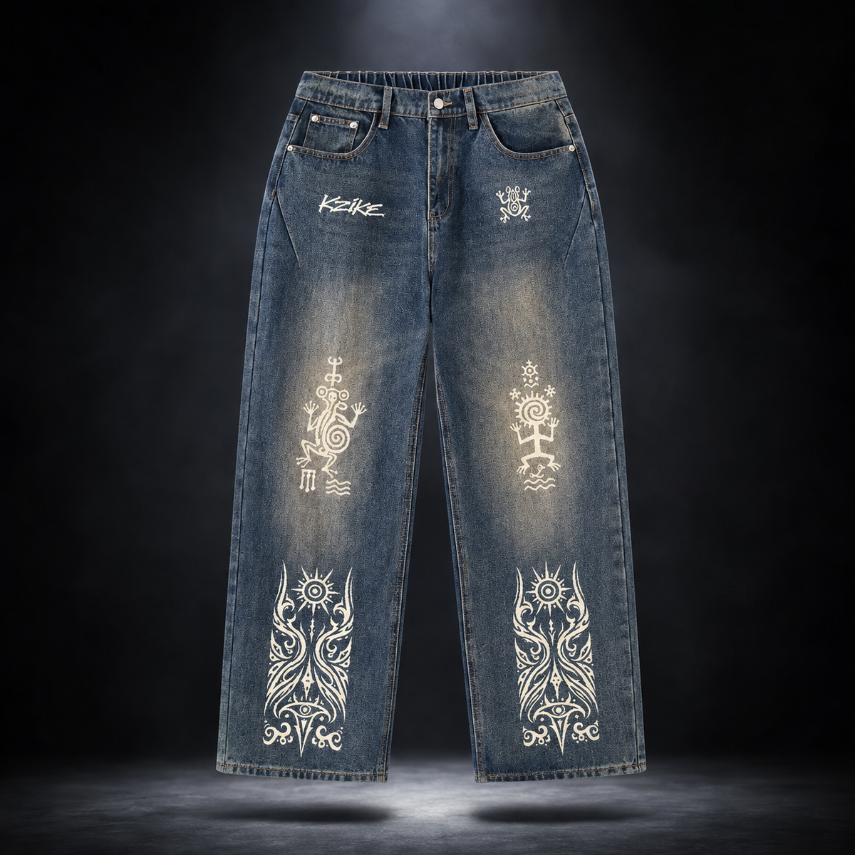 KZIKE MENS VINTAGE WAS JEANS