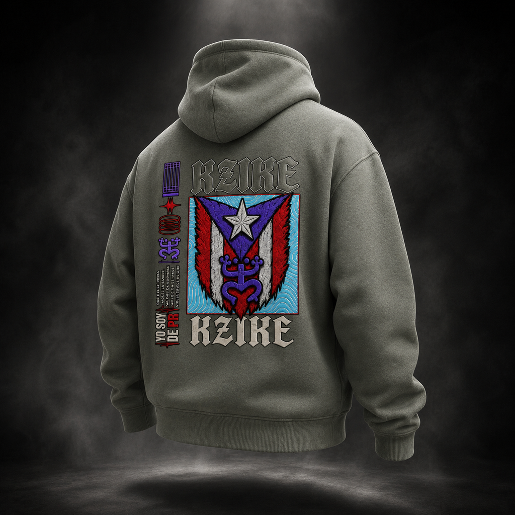 KZIKE CORE OVERSIZED FLEECE HOODIE - GREY