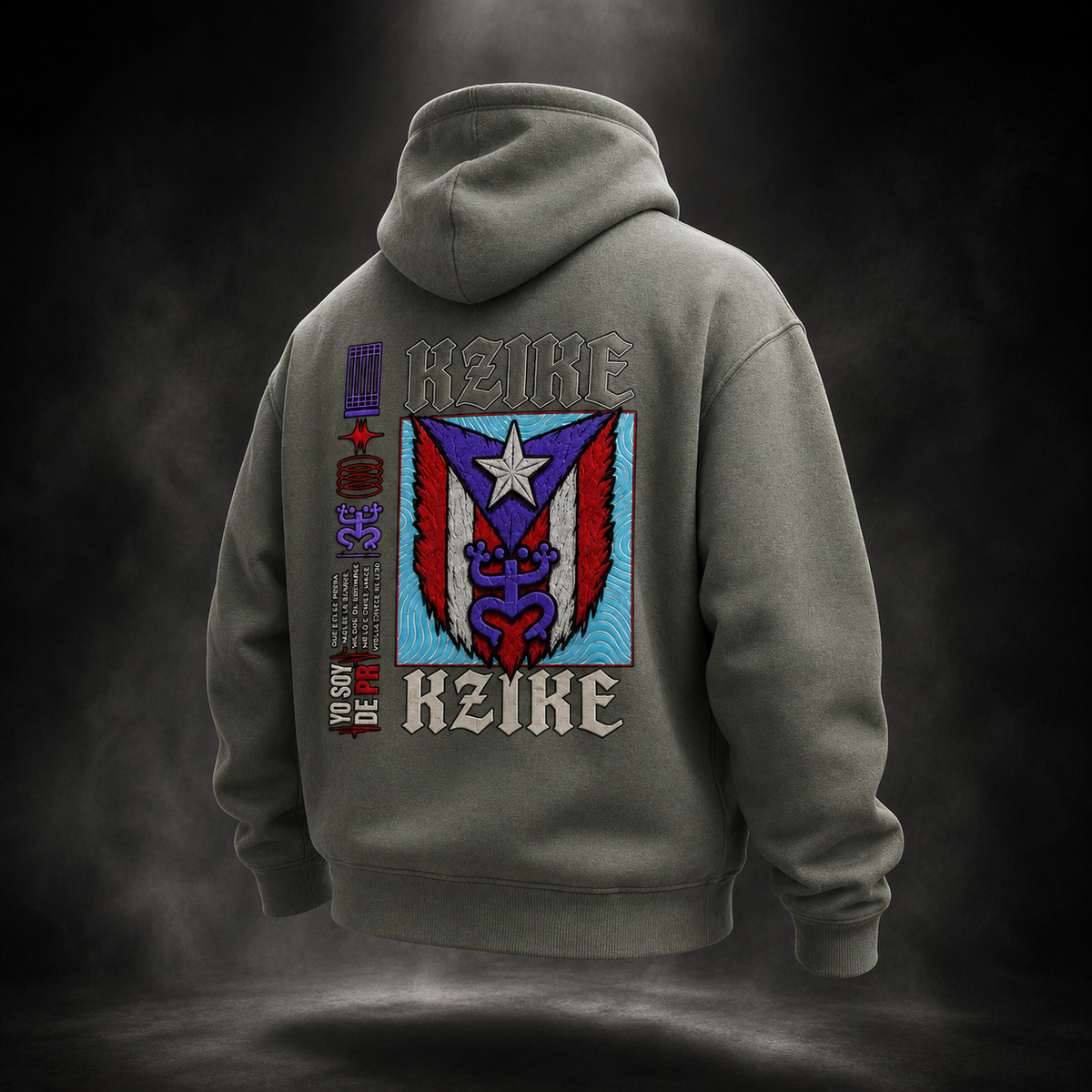 KZIKE CORE OVERSIZED FLEECE HOODIE - GREY