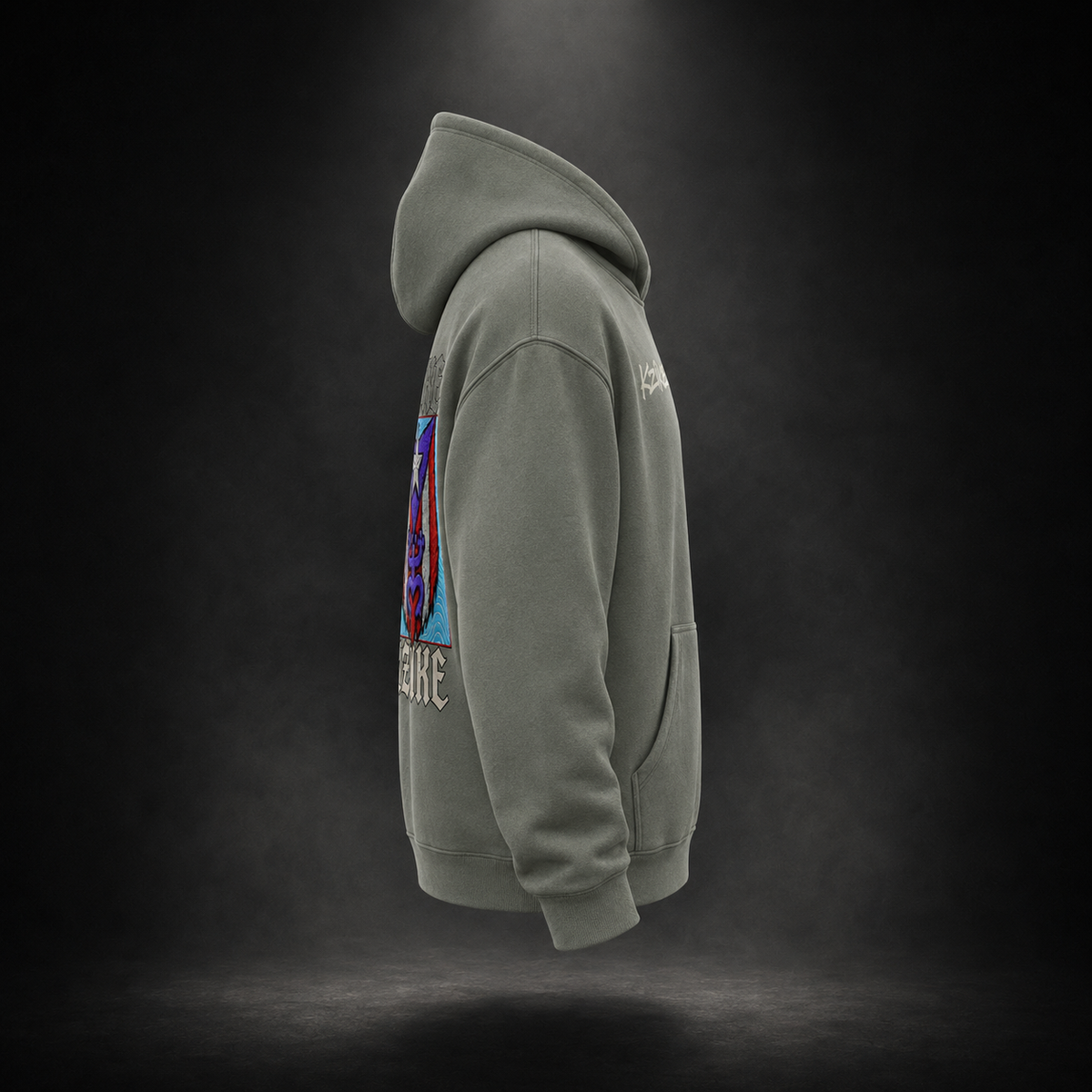 KZIKE CORE OVERSIZED FLEECE HOODIE - GREY