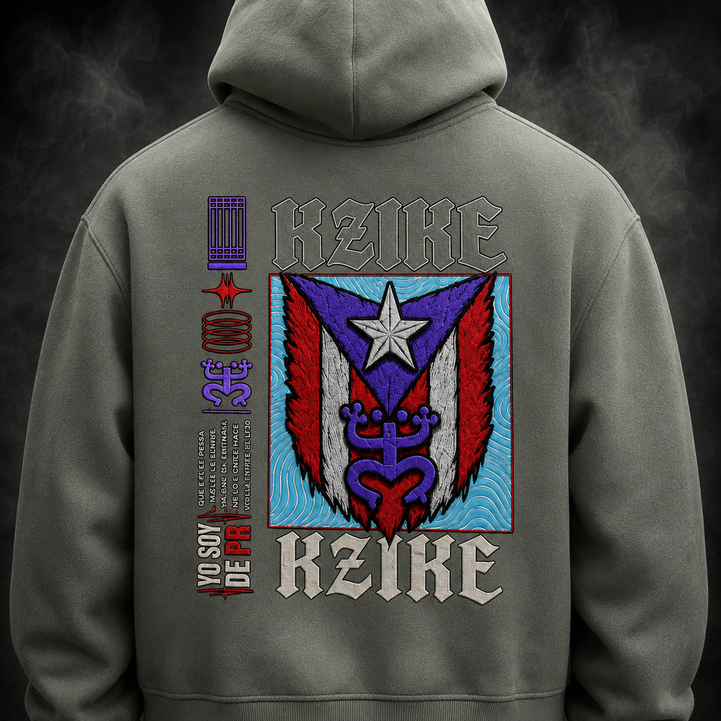 KZIKE CORE OVERSIZED FLEECE HOODIE - GREY