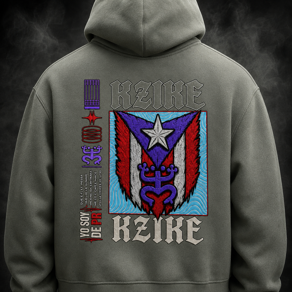 KZIKE CORE OVERSIZED FLEECE HOODIE - GREY