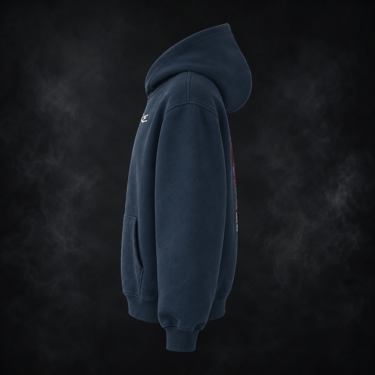 KZIKE CORE OVERSIZED FLEECE HOODIE - NAVY